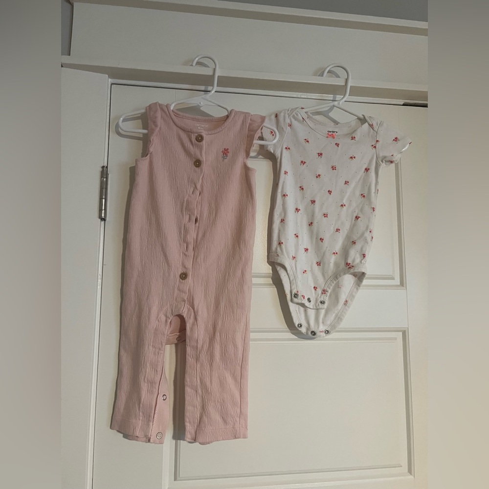 $3 ADD‎ ON h&m romper Girl Jumpsuit Onesie carter’s Zara Floral Pointelle 9-12